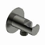 Blue Label handdouchehouder met �? aansluiting incl. 70mm rozet, gun metal