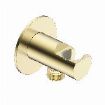 Blue Label handdouchehouder met �? aansluiting incl. 70mm rozet, geborsteld goud