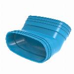 Wavin Ventiza bocht staand, pvc, 195X80, m/m, blauw