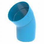 Wavin Ventiza bocht, pvc, 160, 45 graden, m/s, blauw
