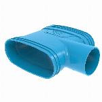 Wavin Ventiza t-stuk, pvc, 195X80, �80mm, m/m/s, blauw