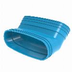 Wavin Ventiza bocht staand, pvc, 235X80, m/m, blauw