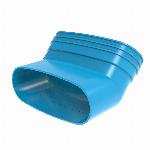 Wavin Ventiza bocht staand, pvc, 195X80, m/s, blauw