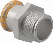 Geberit Mapress Therm rvs puntstuk m/BU 15-R3/8"