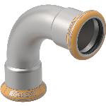 Geberit Mapress Therm rvs bocht 90 gr 108 mm