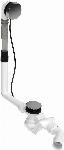 Duravit af- en overloopgarnituur met Quadroval greep, 400X80X450mm, chroom 792202000001000