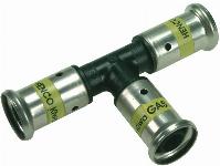 Henco gas T-stuk 40x40x40 mm 3x pers kunststof 9PKG-404040