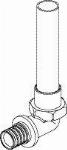 Rehau Rautitan LX+G fitting messing overgang haaks 25mm x koper 22 lengte 250mm (schuif x spie) 13130771001