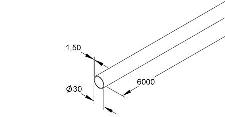 Niedax installatiebuis, 30mm, star, staal, verzinkt, afname per 6 meter