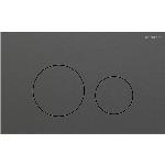 Geberit Sigma40 bedieningspaneel DF frontbediend round zwart chroom 115628QD1