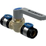 Geberit FlowFit kogelkraan pers met hendel siliciumbrons 16mm 619850001