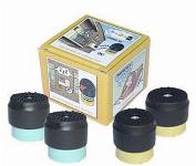 Solar Plus trillingdempers voor buitendeel warmtepomp, 50 tot 80kg, 4 stuks, 2x geel, 2x blauw
