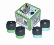 Solar Plus trillingdempers voor buitendeel warmtepomp, 30 tot 55kg, 4 stuks, 2x blauw, 2x groen