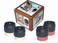 Solar Plus trillingdempers voor buitendeel warmtepomp, 70 tot 120kg, 4 stuks, 2x wit, 2x rood