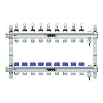 REHAU Verdeler HKV-D Easyflow RVS 9 groeps, met flow indicator min/max
