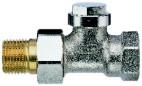 Solar Plus voetventiel brons, 1/2" (15) recht, buitendraad/buitendraad vernikkeld V2400D0015