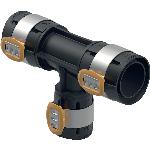 Geberit FlowFit verloop T-stuk PPSU d75-63-75
