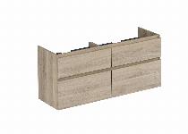 Blue Label Mette onderkast 4x lade, greeploos, 4x greeplijst in kleur meubel, 2x uitsparing 140cm urban oak 60x140x9 (hxbxd)