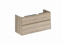 Blue Label Mette onderkast 2x lade, greeploos, 2x greeplijst in kleur meubel, 2x uitsparing 120cm urban oak 60x120x9 (hxbxd)