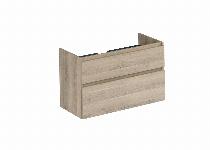 Blue Label Mette onderkast 2x lade, greeploos, 2x greeplijst in kleur meubel, 1x uitsparing 100cm urban oak 60x100x9 (hxbxd)