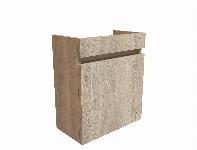 Blue Label Mette onderkast, 1x deur, links en rechts te monteren, greeplijst in kleur meubel 40cm Urban Oak 50x40x22 (hxbxd)