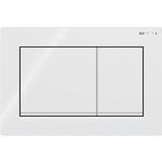 Geberit Omega 20 bedieningspaneel DF kunststof 21.2x14.2cm boven/frontbediend wit/mat wit/wit 115080111