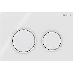 Geberit Omega 20 bedieningspaneel DF kunststof 21.2x14.2cm boven/frontbediend wit/mat wit/wit 115085111 