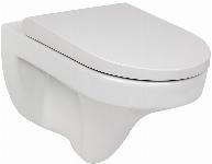 Solar Plus Wandcloset Pack met Diepspoel, Rimless, Round Flush Spoeling en softclose closetzitting met afneembare bril - glans wit