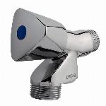 Raminex beluchterkraan met keerklep, 1/2" x 3/4", 2x buitendraad, chroom, verchroomde handknop 11002