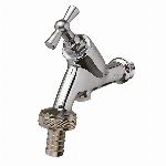 Raminex beluchterkraan met keerklep, 3/4" x 1", 2x buitendraad, krukbediening, chroom, slangwartel 11013