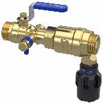 Raminex terugstroombeveiliging TBE-CA, 1" x 1", 2x buitendraad, DN20, inclusief kogelafsluiter, aftapper en filterzeef 290072