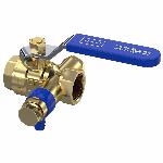 Raminex S.28 kogelkraan 1/2" x 1/2" binnendraad DN15 PN10 met aftapper 282211