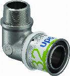 Uponor S-Press Plus knie 90� 32-R3/4"MT buitendraad 1161266