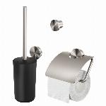Geesa Opal toiletaccessoireset 3 in 1, RVS geborsteld
