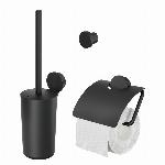 Geesa Opal toiletaccessoireset 3 in 1, zwart