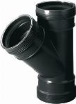 Wavin Wafix PP T-Stuk 45 graden zwart 110x50 3M
