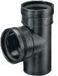 Wavin Wafix PP T-Stuk 88,5 graden zwart 50 2M/S