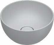 Catalano Tonalita Sfera rond waskom, antibacterieel, zonder overloop. 32 cm diameter, h14 cm. Mat cement
