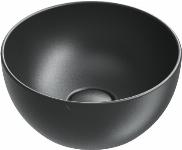 Catalano Tonalita Sfera rond waskom, antibacterieel, zonder overloop. 32 cm diameter, h14 cm. Mat zwart