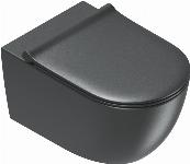 Catalano Sfera Tonalita wandcloset Silentech, Twinglaze zonder spoelrand 55cm mat zwart 0511550022