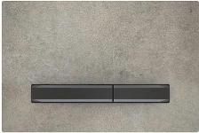 Geberit Sigma50 bedieningsplaat voor 2-toets spoeling zwartchroom, betonlook