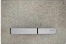 Geberit Sigma50 bedieningsplaat voor 2-toets spoeling chroom, betonlook