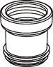 Wisa Closetafvoermanchet nummer 3 model NKS 100-110mm aansluitdiameter kunststof wit 7000119920