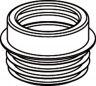 Wisa Closetafvoermanchet nummer 4 model NKS 116-125mm aansluitdiameter kunststof wit 7000120200
