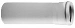 Ubbink enkelwandige buis kunststof �80mm lengte 503mm steekeind/mof met afdichting wit RAL9010 0123020