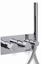 Blue Label Brondby inbouw douchethermostaat met doucheslang en handdouche, incl. inbouwdeel, chroom FK-003H-CP01