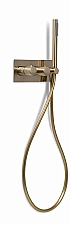 Blue Label Brondby inbouw douchethermostaat met doucheslang en handdouche, incl. inbouwdeel, geborsteld goud FK-003H-BB01