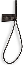 Blue Label Brondby inbouw douchethermostaat met doucheslang en handdouche, incl. inbouwdeel, gun metal FK-003H-GM01