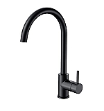 Blue Label Ribe keukenkraan C uitloop mat zwart FK-0329W-MB
