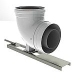 Burgerhout Flex bocht m. ondersteuning 60/100mm naar 80/125mm TwinFlex concentrisch 400470271